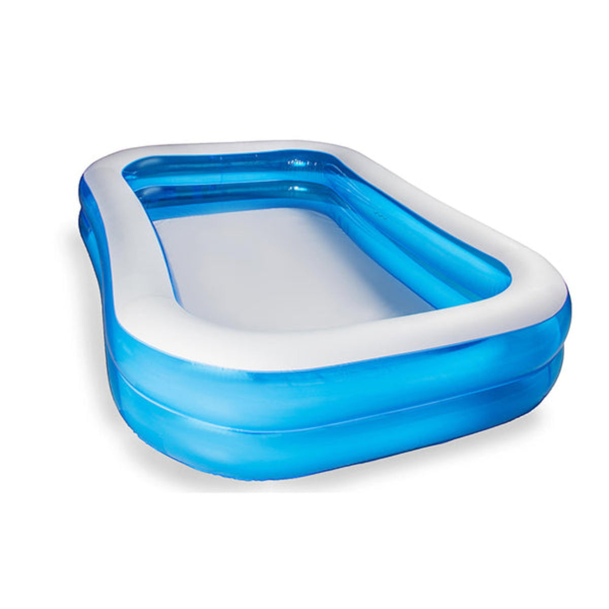 Piscina gonflabila familiala din PVC rezistent, 200x140x40 cm, 2 inele, pentru curte si gradina
