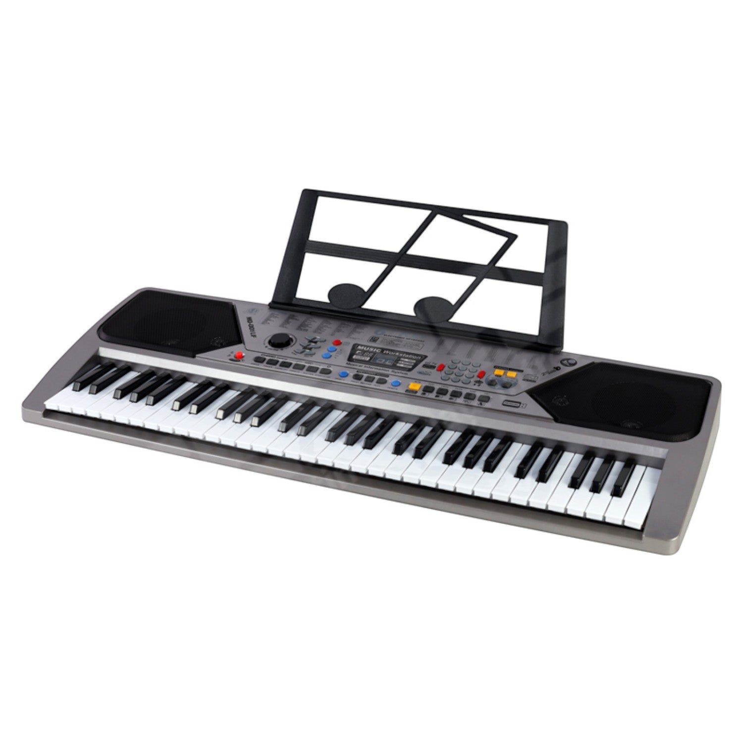 Orga electronica MQ-001UF, 61 clape, 100 ritmuri, 100 tonuri, 10 melodii demo, USB, Radio FM, MP3, Afisaj LCD, microfon inclus