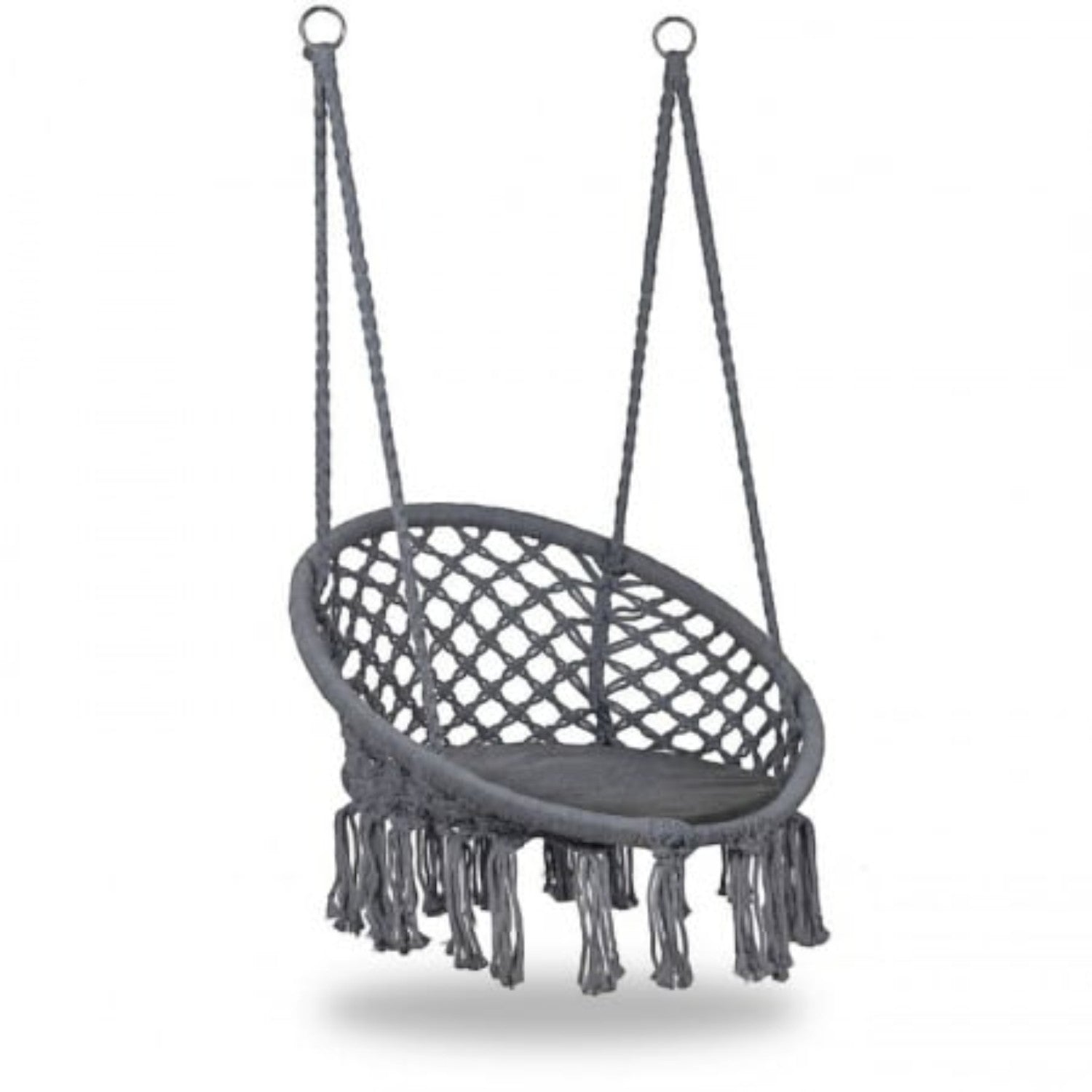Leagan/balansoar suspendat tip scaun/hamac, diametru 80 cm, sarcina maxima 120kg, cadru metalic, pentru casa, gradina si veranda
