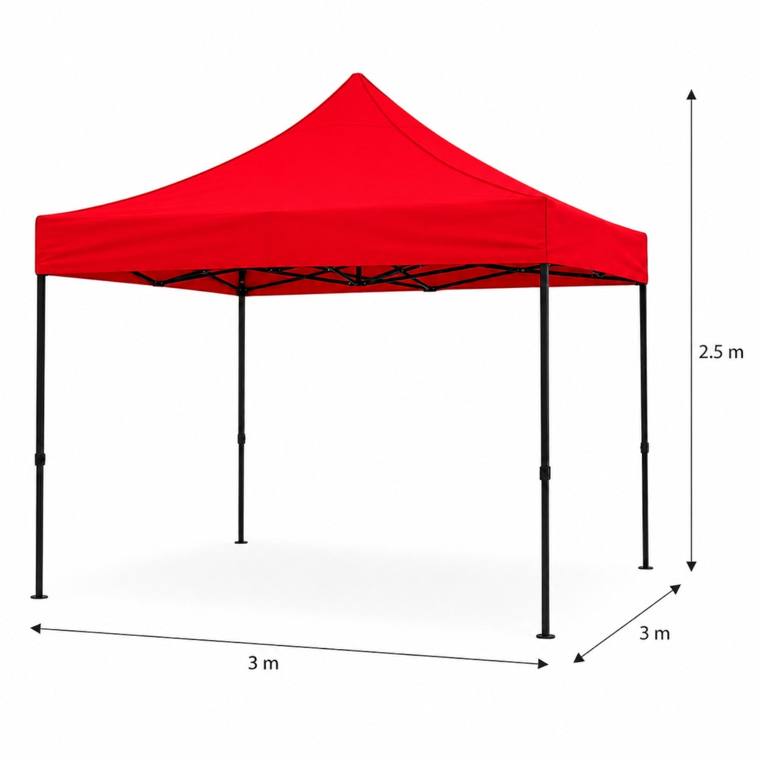 Cort pavilion 3x3m pliabil, cadru metalic, panza impermeabila