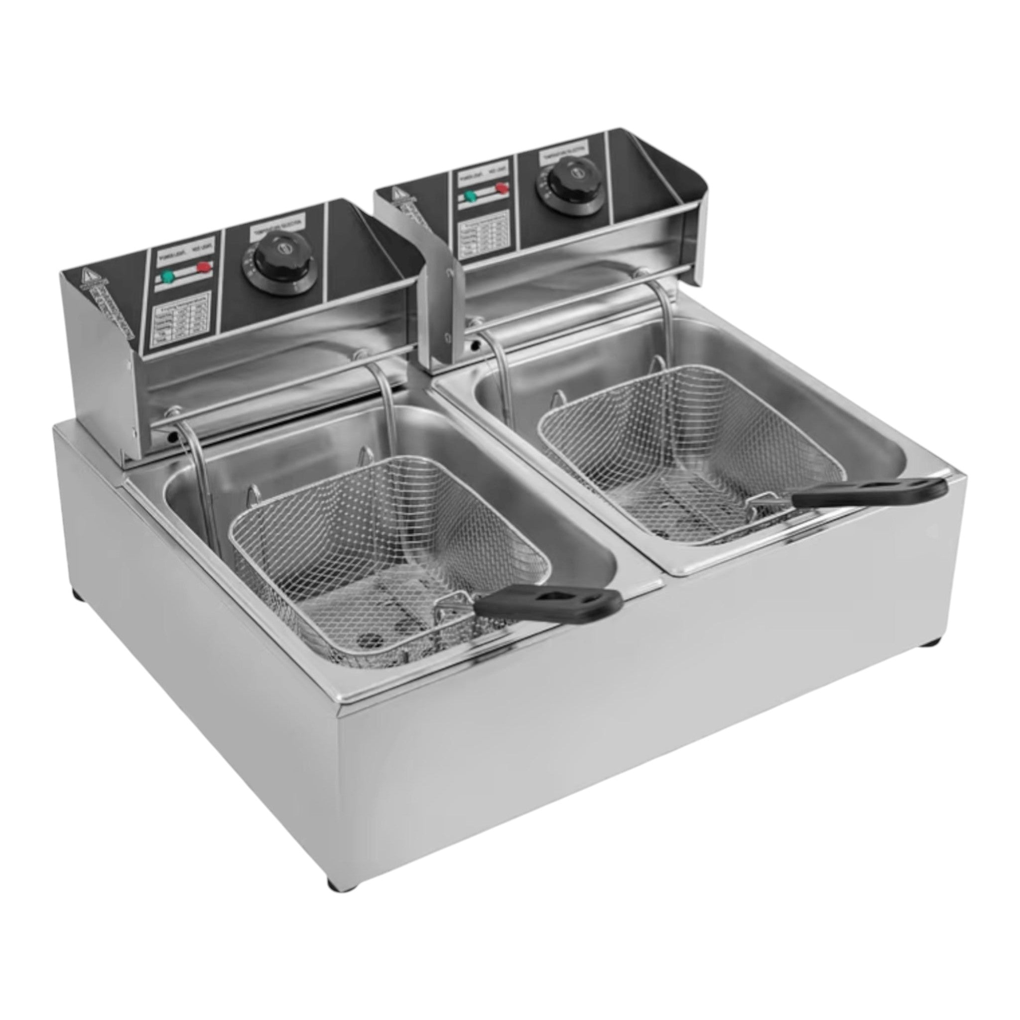Friteuza electrica din inox 5000W, 12 litri, cos detasabil, termostat reglabil