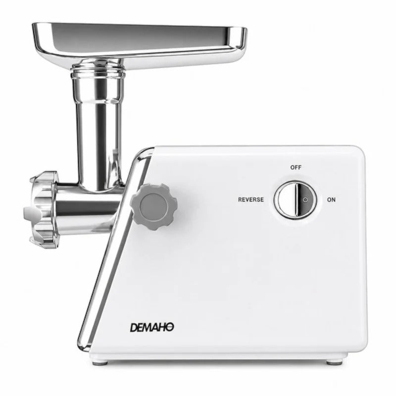 Mașină de tocat carne electrică DEMAHO® 3000 W – 120 kg/oră, 2 site inox, funcție Reverse, componente detașabile
