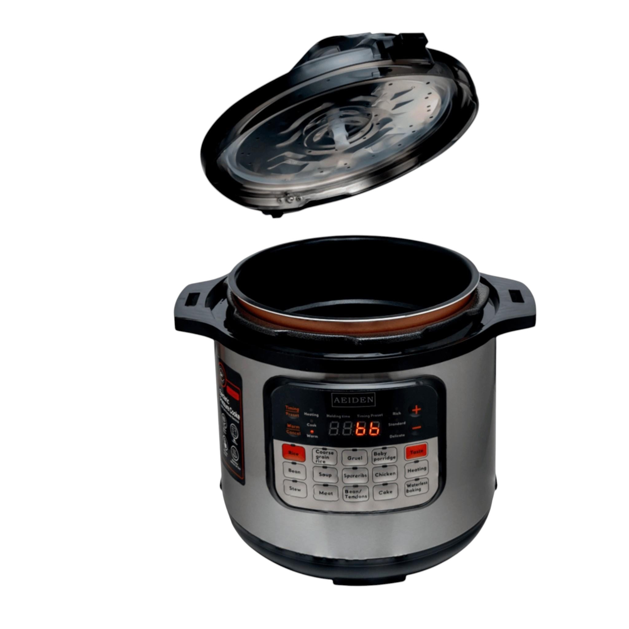 Oala Electrica Sub Presiune 2500W, Capacitate 8L, 9 Programe, Otel Inoxidabil, Vas Antiaderent