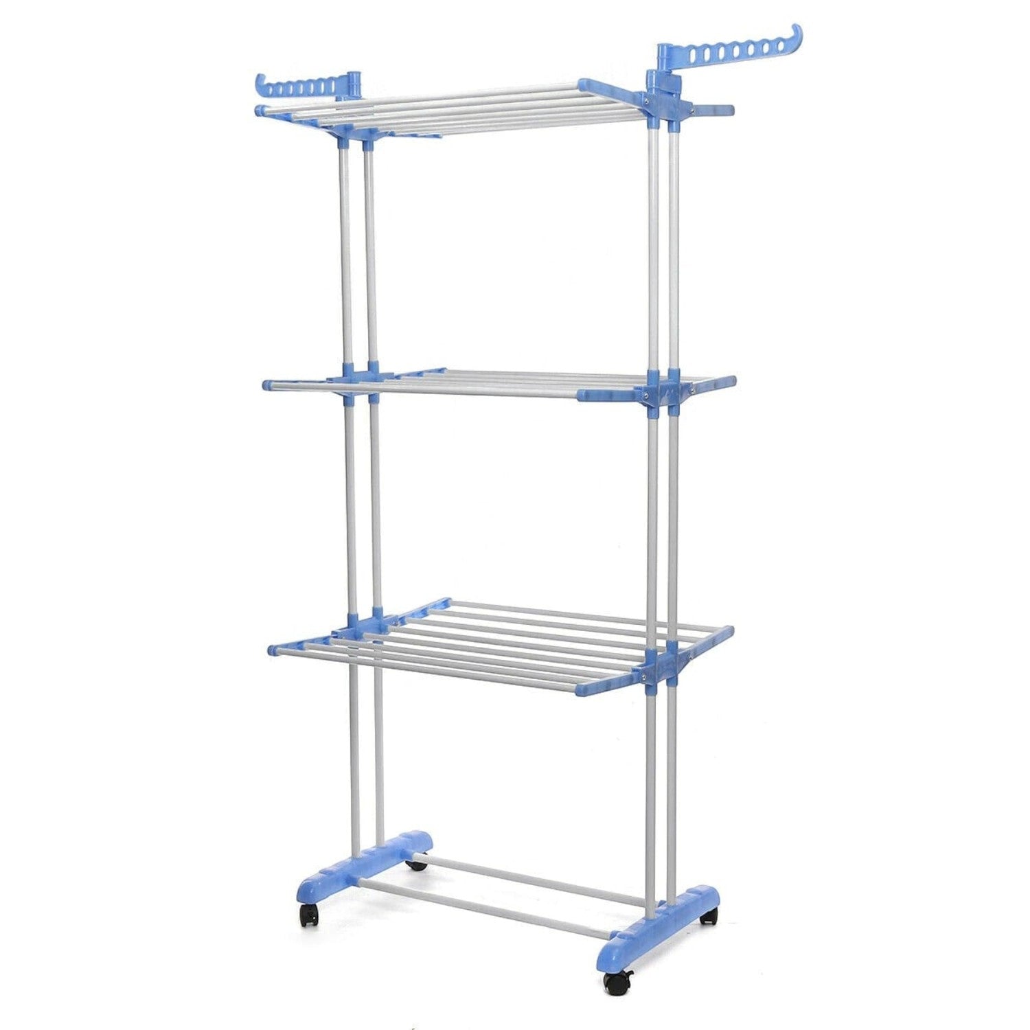 Uscator vertical, mobil si pliabil pentru rufe cu suport umerase, inaltime 173cm, 3 etaje