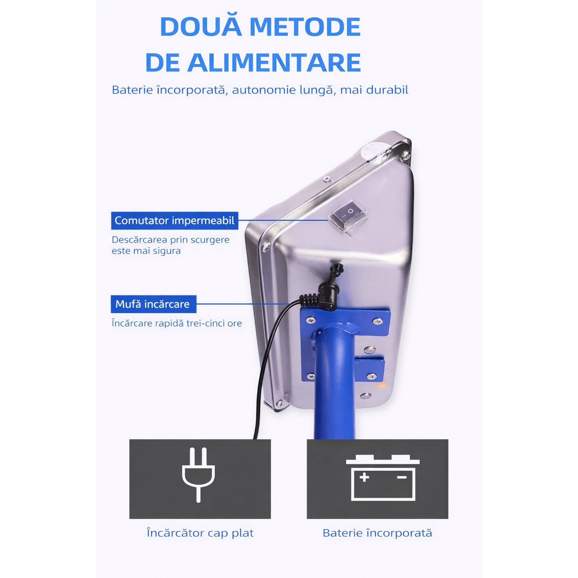Cantar electronic cu platforma 700 kg, brat rabatabil, afisaj LCD, baterie interna