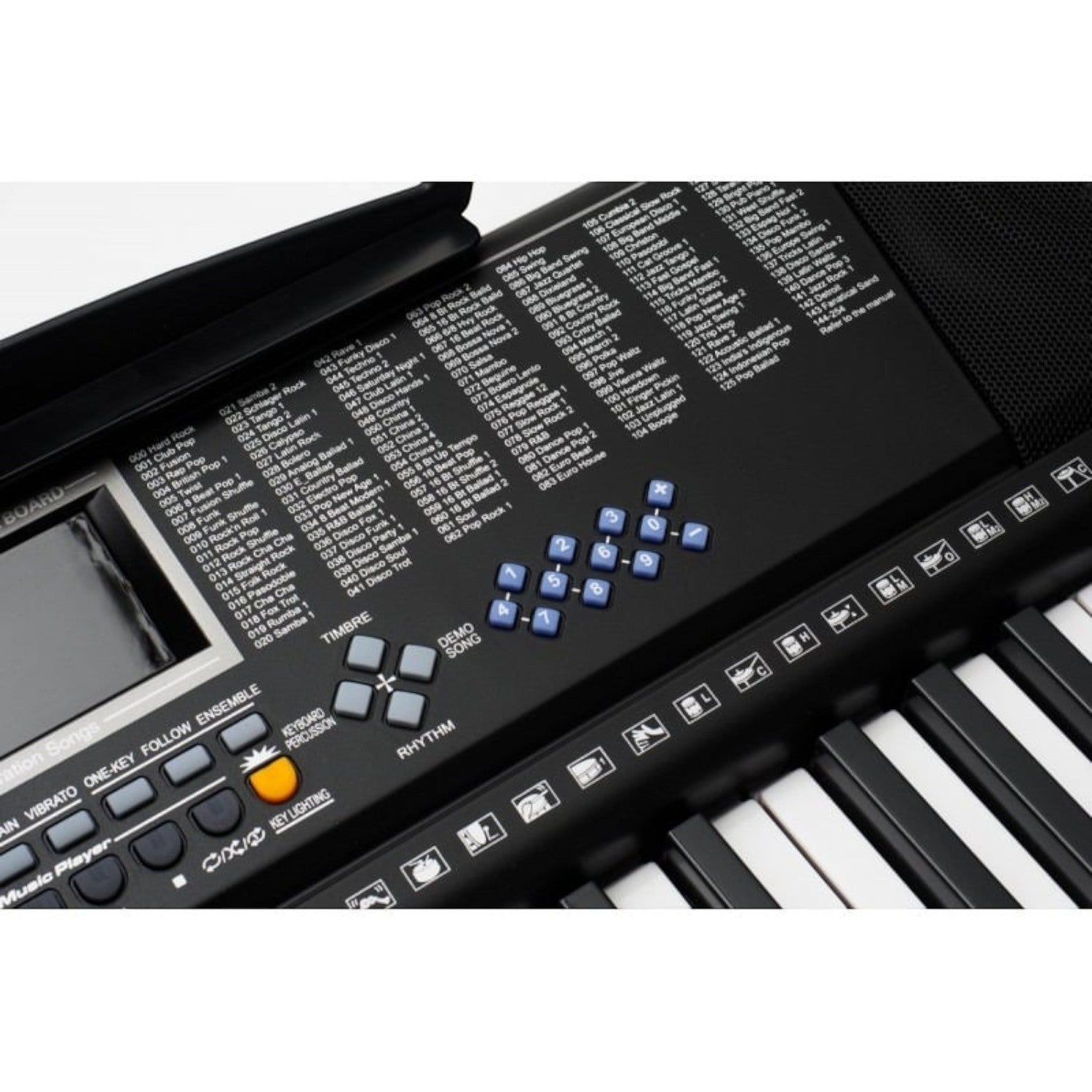 Orga MK2108, 61 clape luminate LED, 5 octave, 255 timbre, 255 ritmuri, ecran LCD