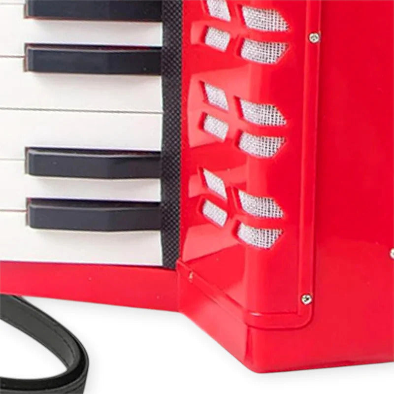 Acordeon pentru incepatori si copii, 17 clape, 8 butoane bass, 30 cm