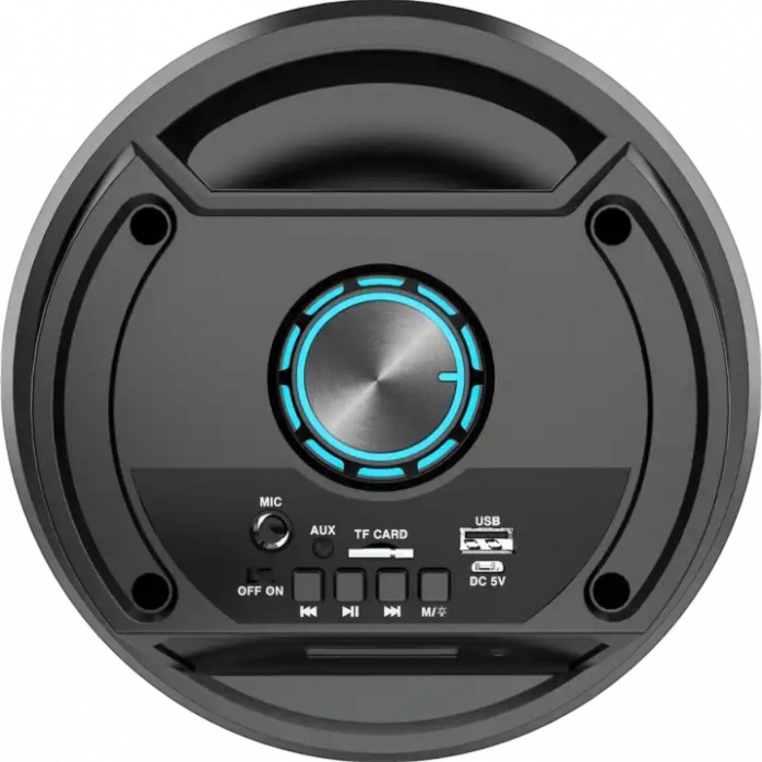 Boxa portabila 300W, 2 difuzoare 6.5 inch, 55 x 28 x 26 cm, AUX, Bluetooth, Joc Lumini, Stick USB, Microfon, Casti