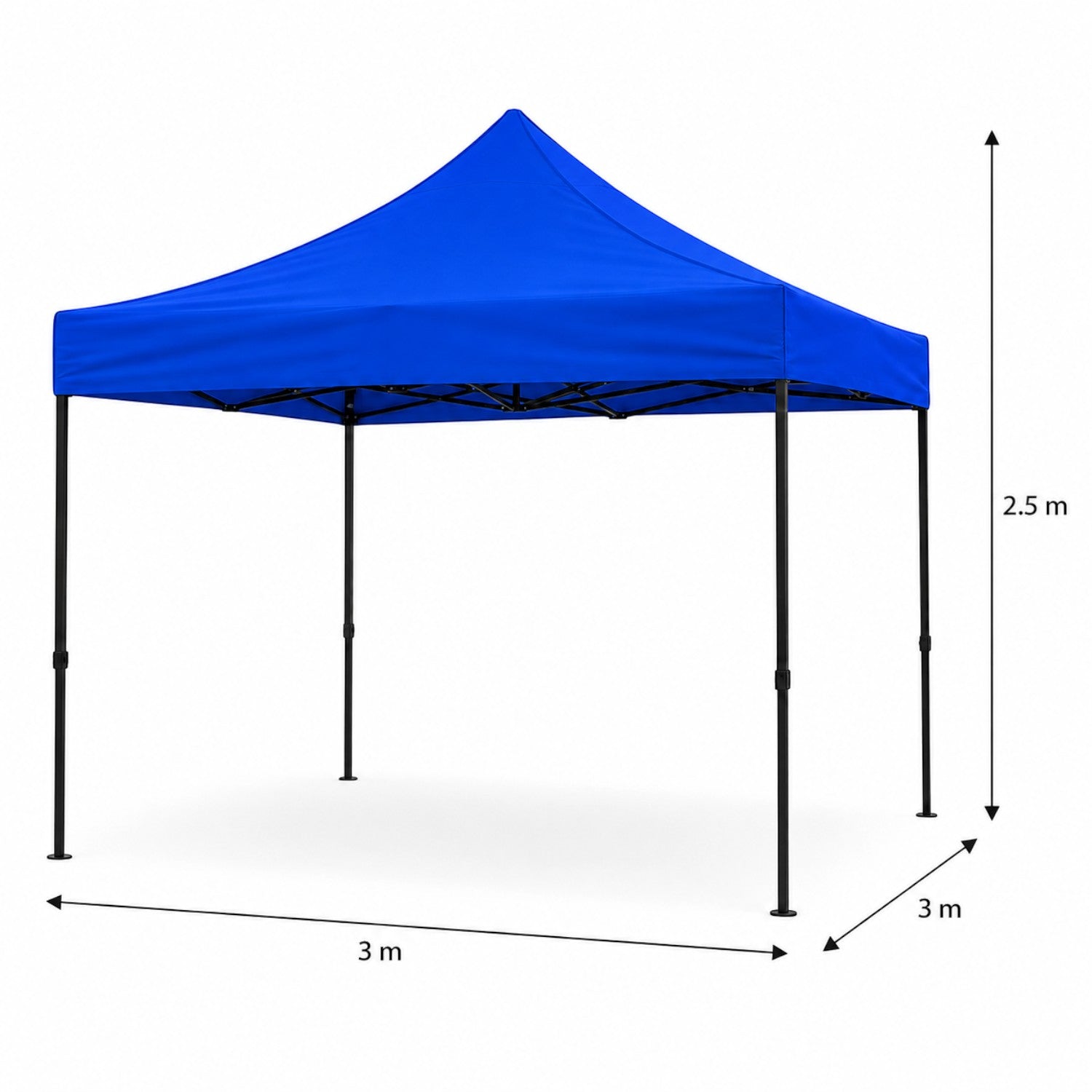 Cort pavilion 3x3m pliabil, cadru metalic, panza impermeabila