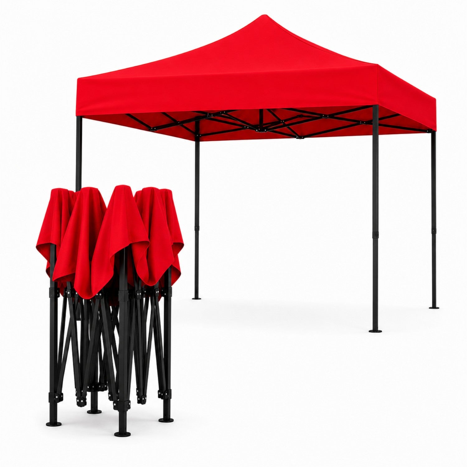 Cort pavilion 3x3m pliabil, cadru metalic, panza impermeabila