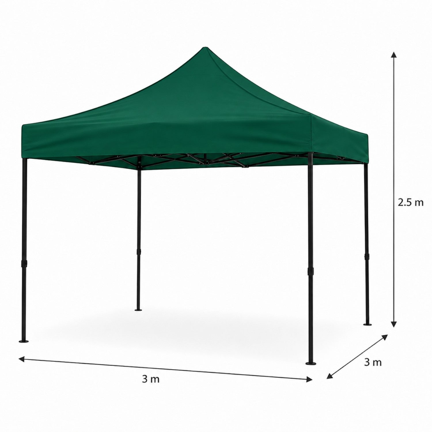 Cort pavilion 3x3m pliabil, cadru metalic, panza impermeabila
