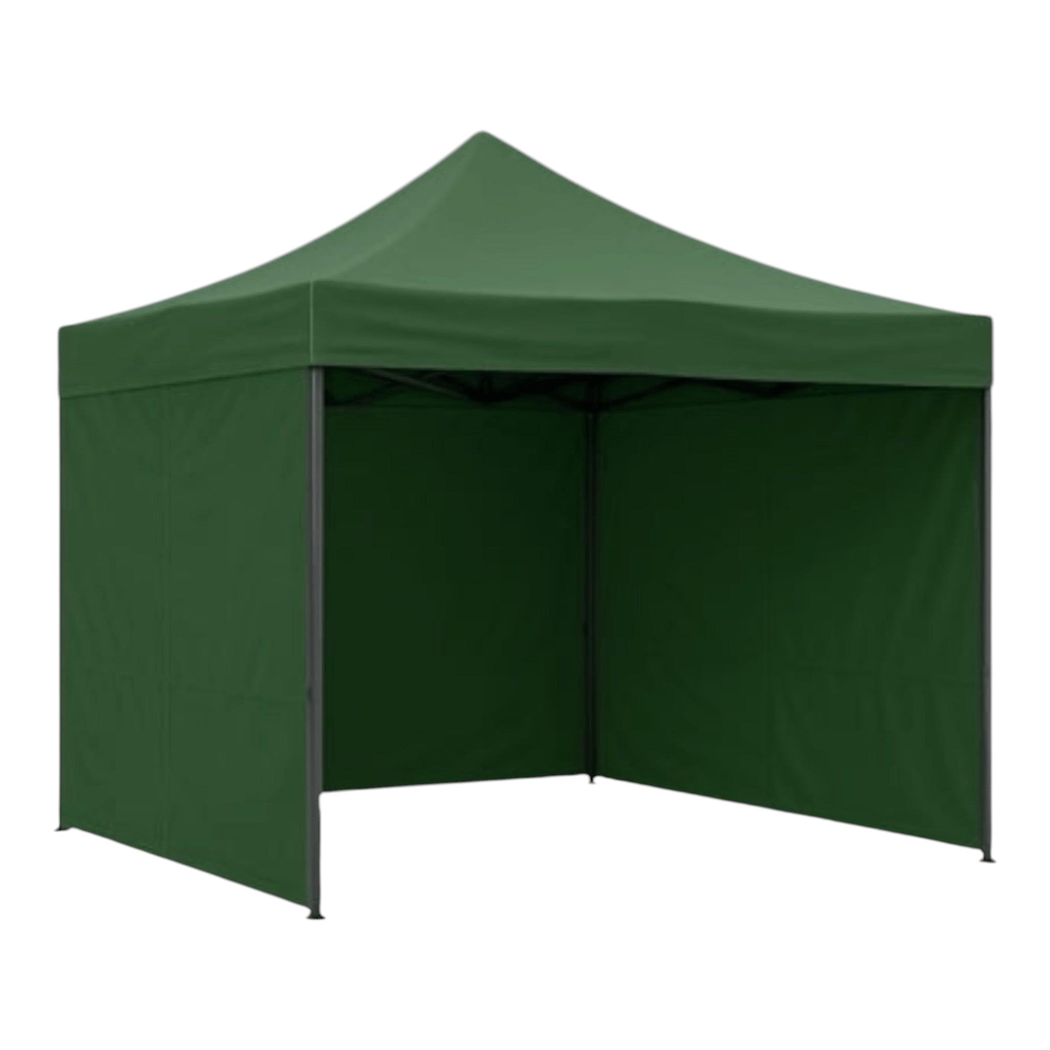 Cort pavilion 3x3m cu 3 pereti laterali si acoperis, cadru pliabil, panza impermeabila