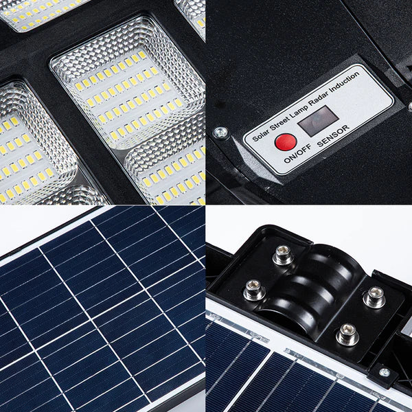 Lampă Solară Stradală DEMAHO 1000W – LED 80.000 lm, Senzor de Mișcare, Senzor de Lumină, IP66, Telecomandă, Suport de Prindere