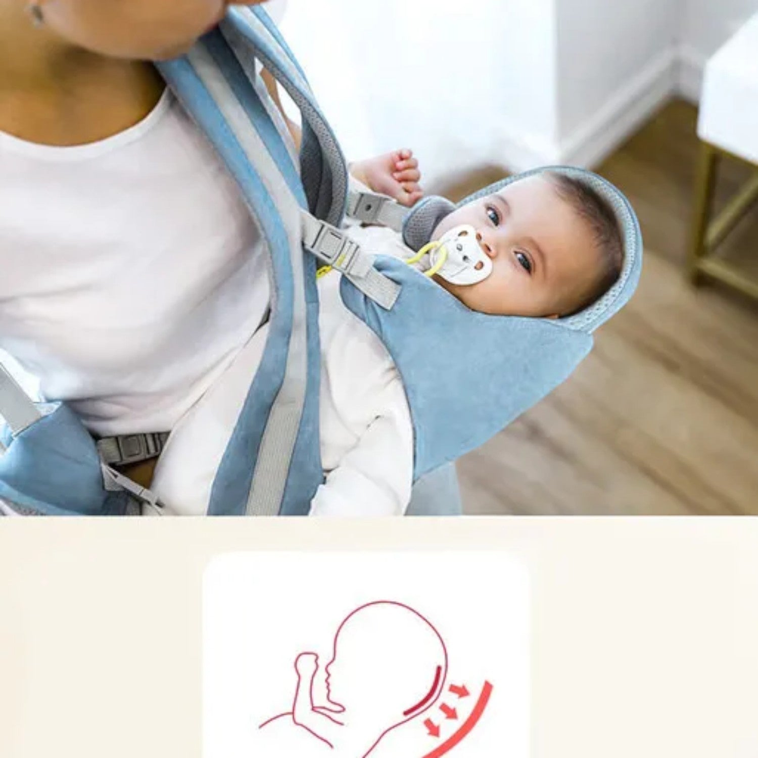 Marsupiu ergonomic multifunctional 15 in 1 pentru bebelusi, buzunar fermoar