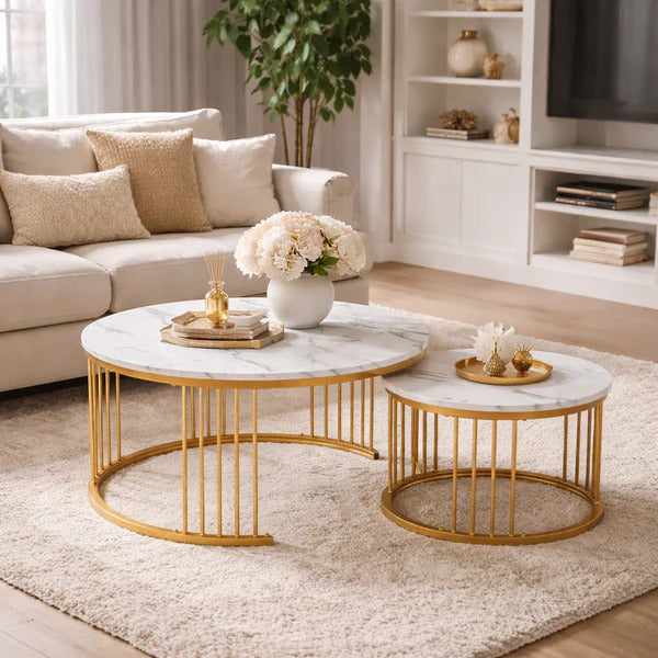 Set 2 Mese Cafea Rotunde – Design Modern Elegant