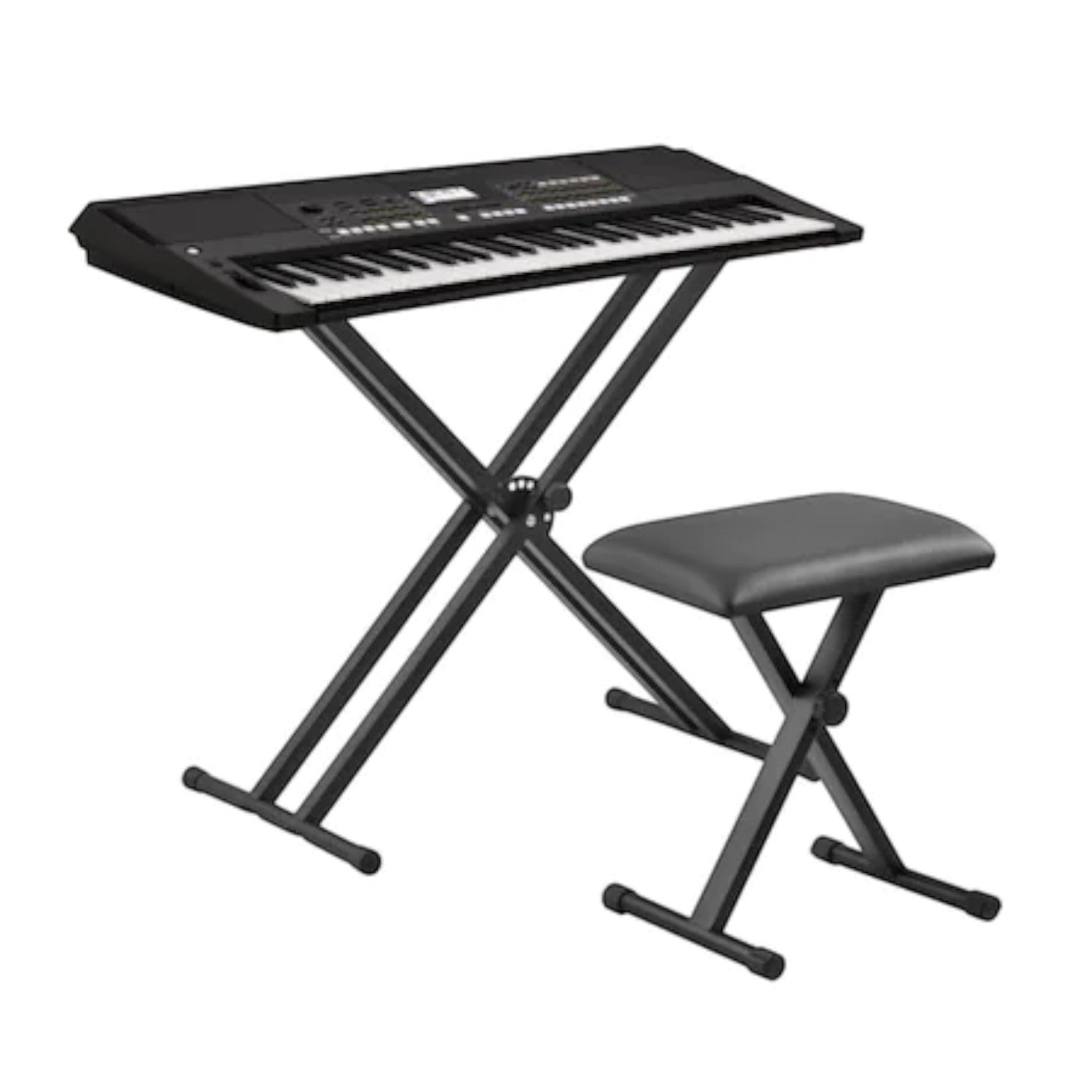 Scaun pentru orga cu inaltime reglabila, 52 / 55 / 57 cm, pliabil, protectie podea