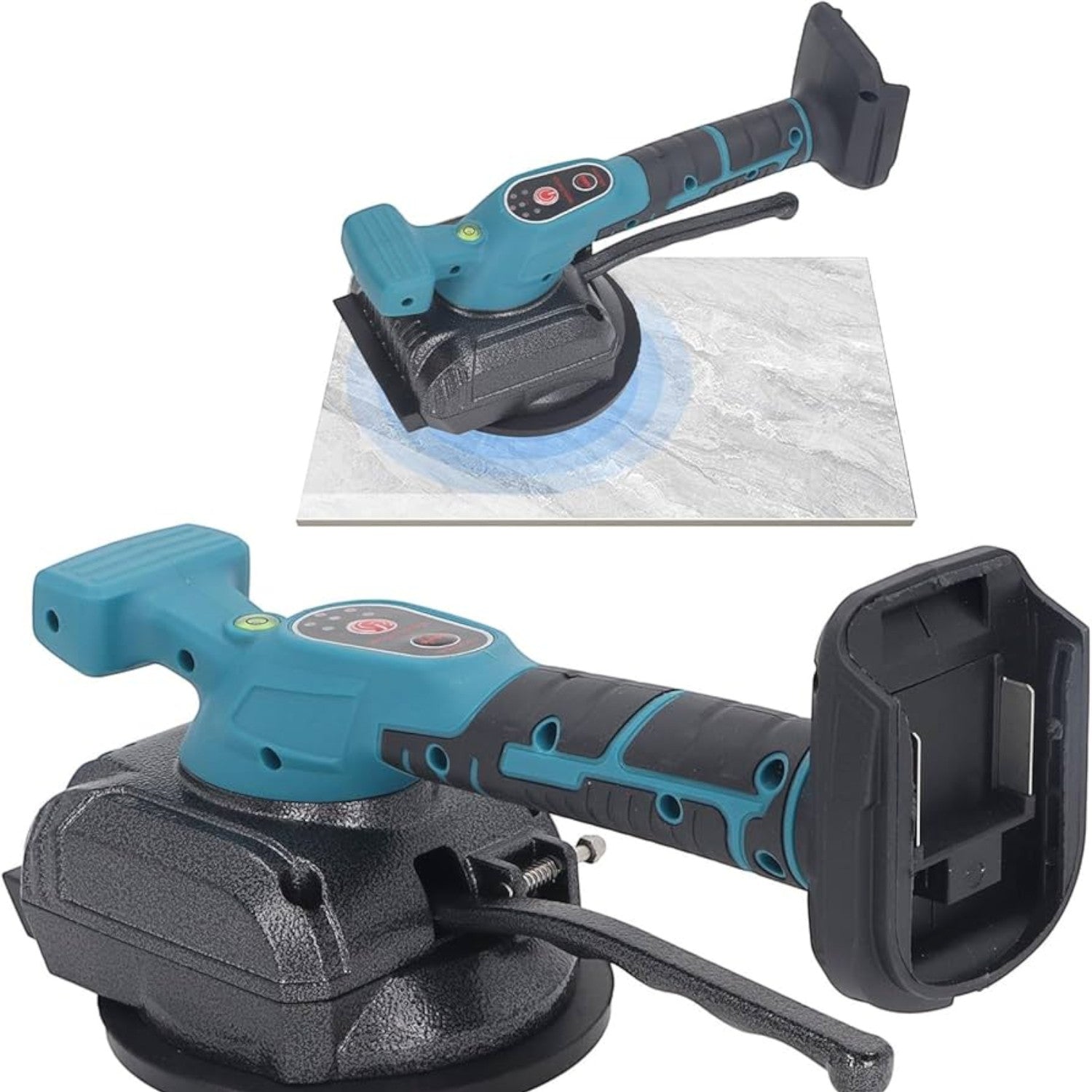 Ventuza vibranta pentru gresie cu acumulator – masina profesionala de montaj placi ceramice